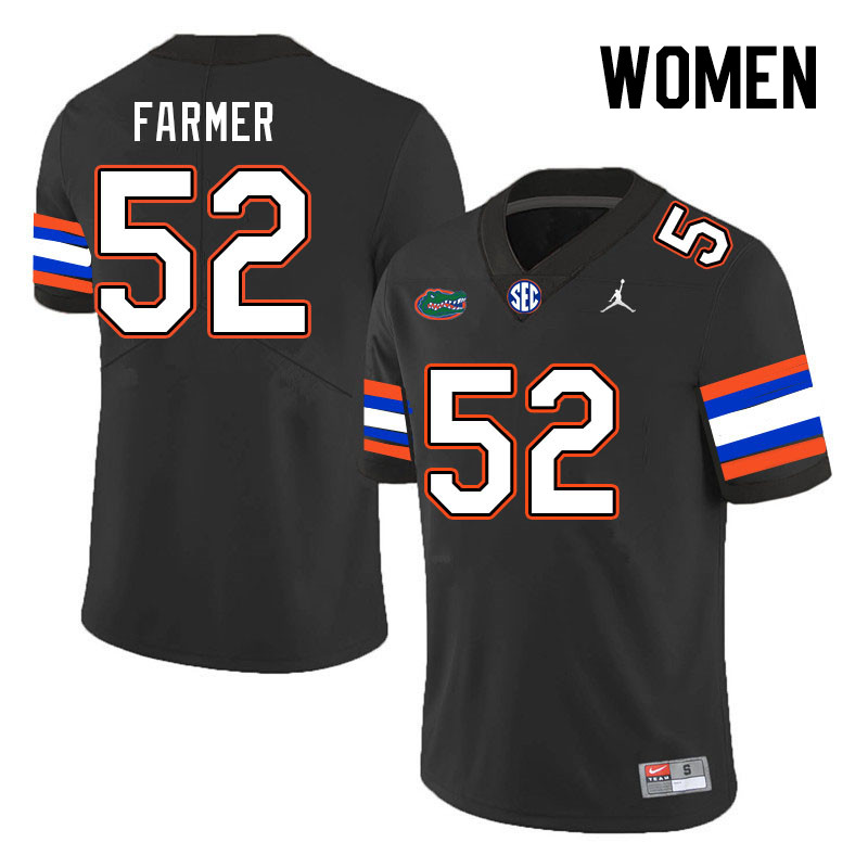 Women #52 Jalen Farmer Florida Gators College Football Jerseys Stitched-Black